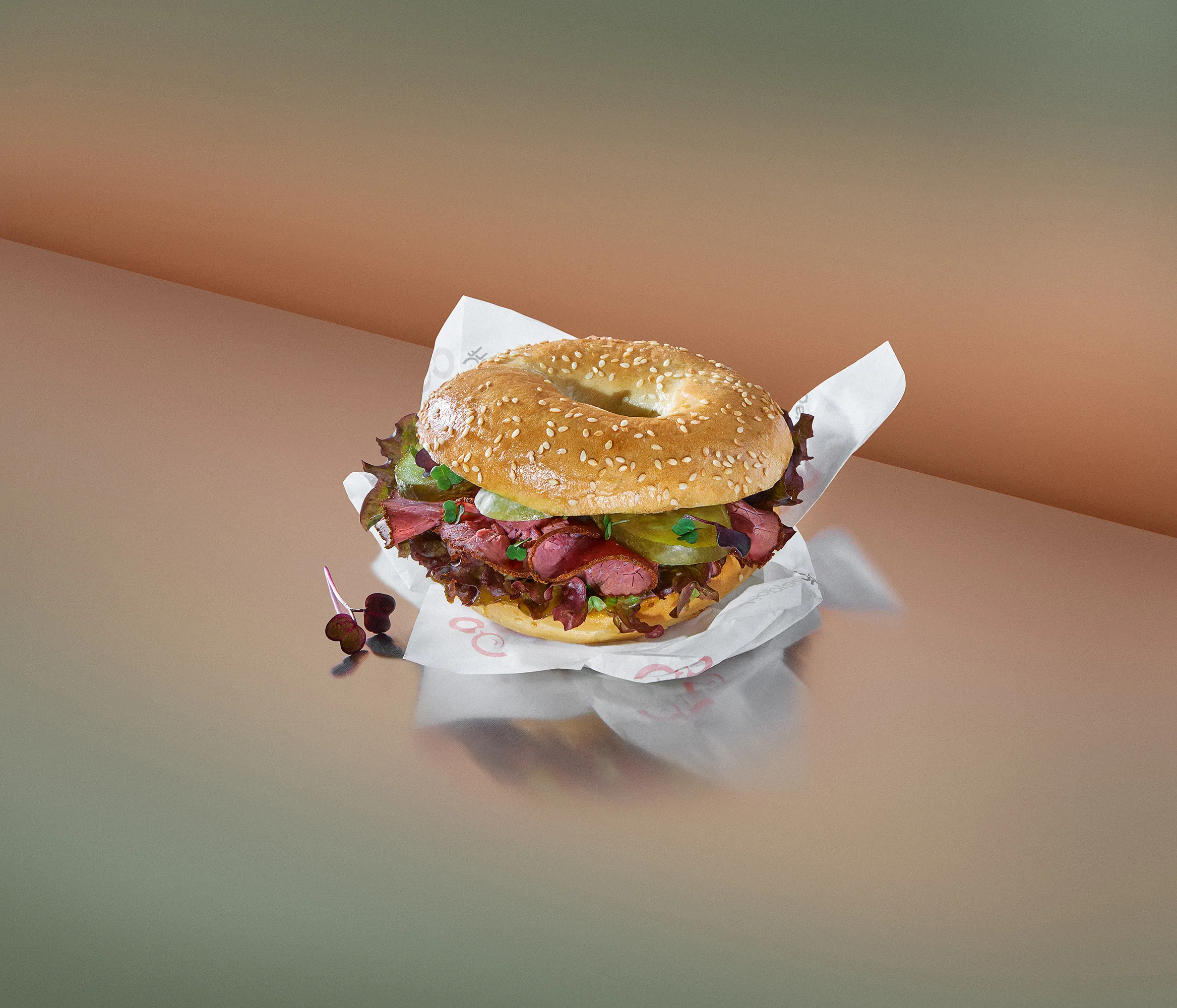 Bagel menu shot for a Düsseldorf cafe