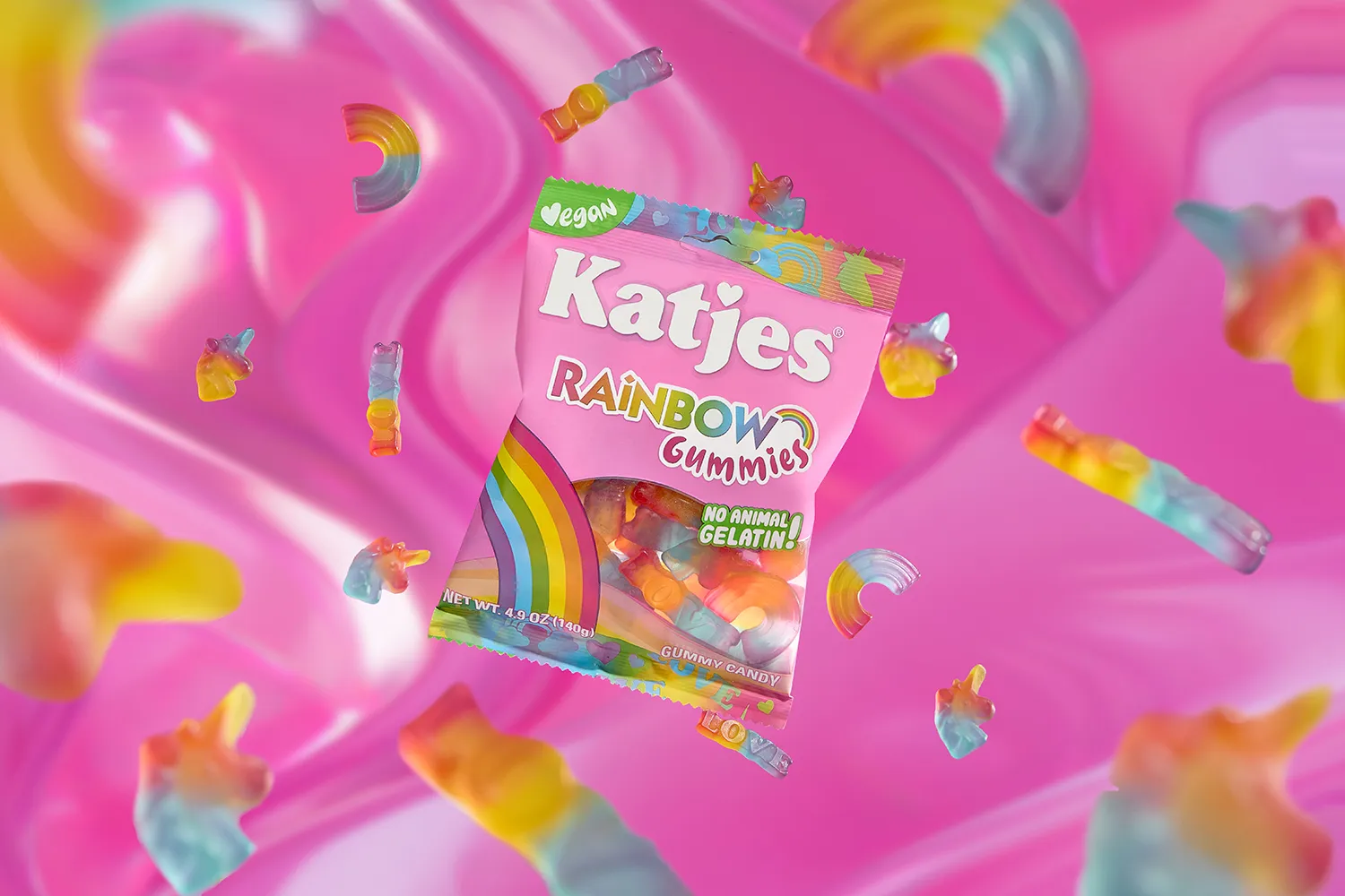 Katjes USA pack on a studio set