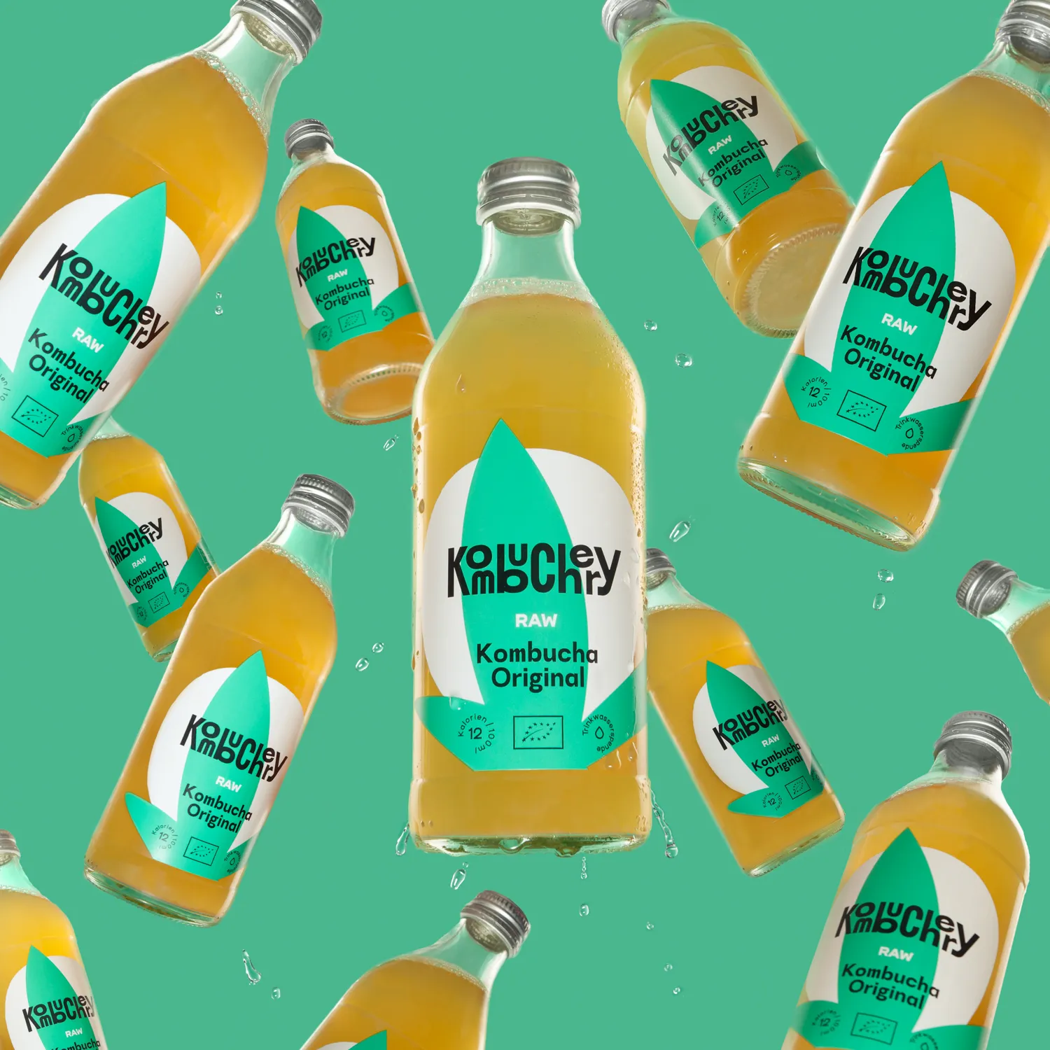 Kombuchery bottle, advertising frame