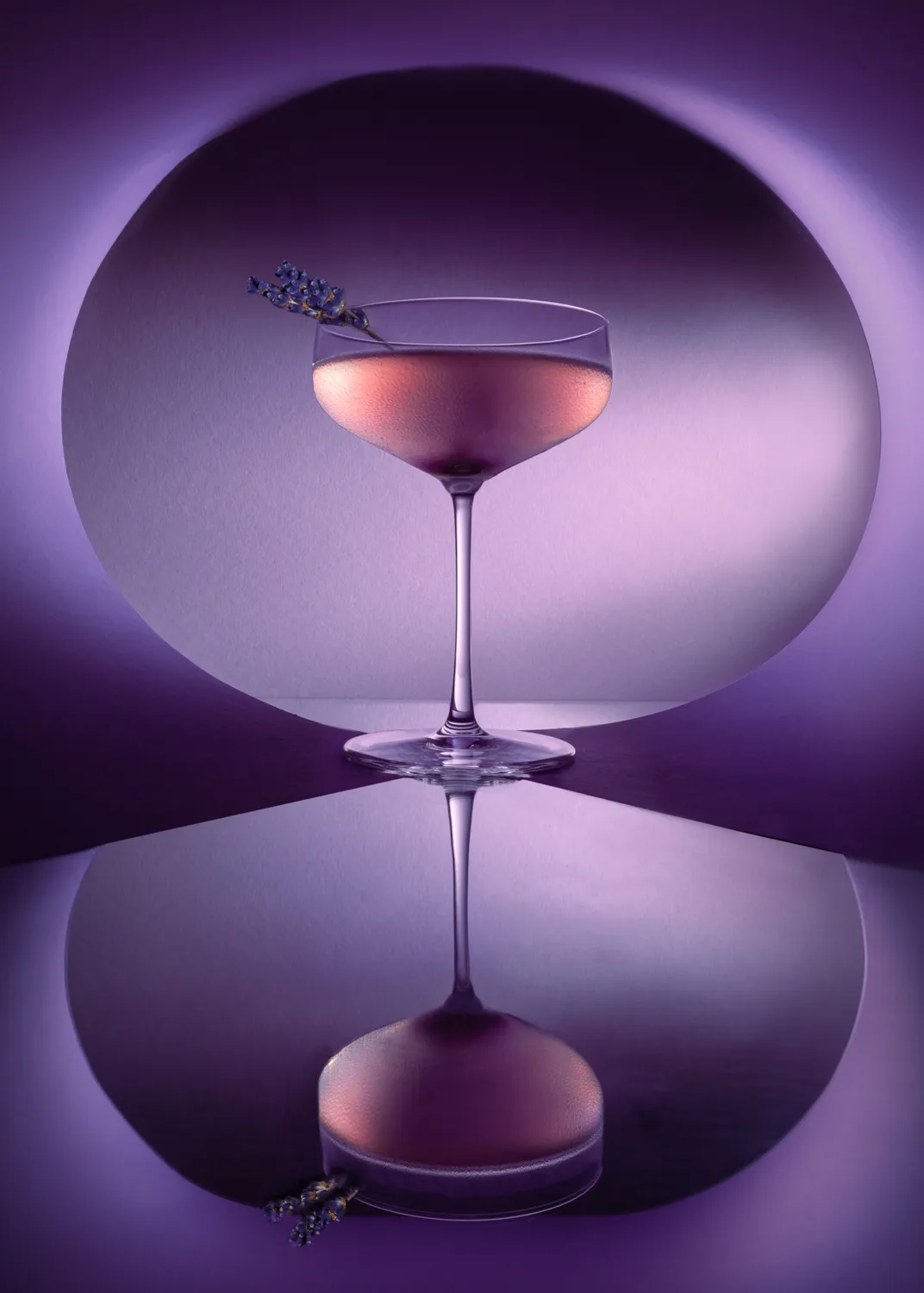 Lavender martini, printed as wall art