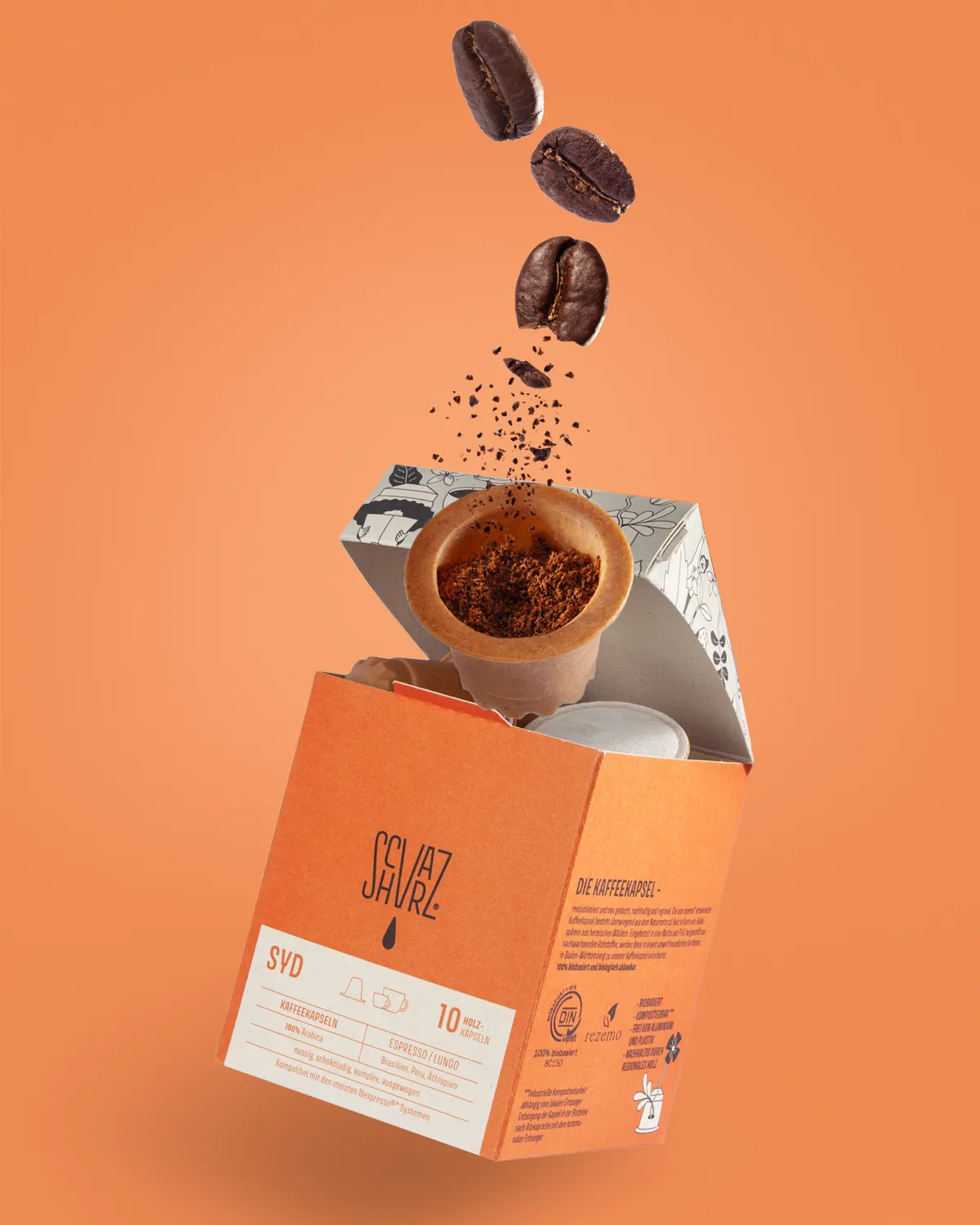 Schvarz Kaffee coffee, advertising frame